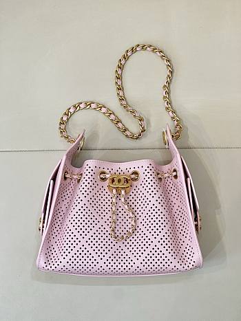 CHANEL | Calfskin Mini Chanel 25 Handbag Pink