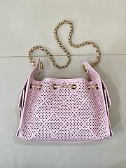 CHANEL | Calfskin Mini Chanel 25 Handbag Pink - 5