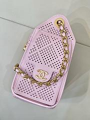 CHANEL | Calfskin Mini Chanel 25 Handbag Pink - 4