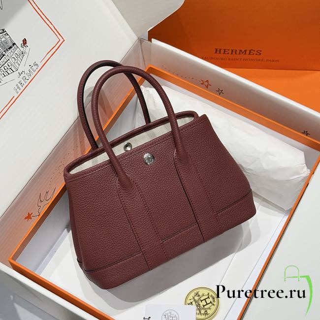 HERMES | Mini 23 Negonda Neo Garden Ebene In Burgundy - 1