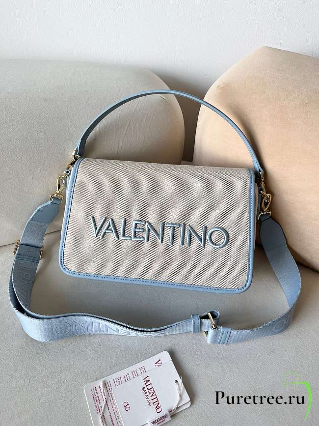 VALENTINO | Chelsea Fabric Medium Crossbody Bag In Blue - 1