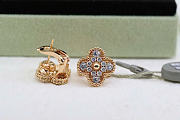 VCA | Diamond Vintage Alhambra Earrings In Gold - 1