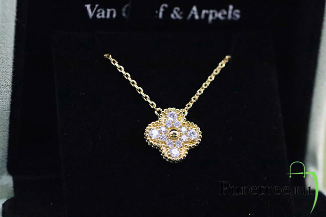 VCA | Diamond Vintage Alhambra Necklace In Gold - 1