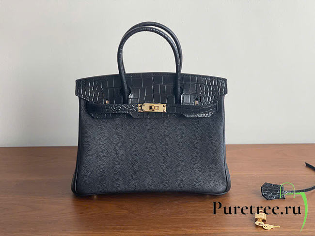 Hermes Birkin 30 Touch Black Togo Leather Gold Hardware  - 1