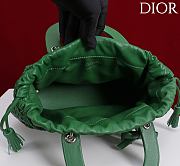 DIOR | Medium Sac Lady Bag Woven Calfskin In Green - 6
