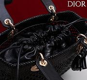 DIOR | Medium Sac Lady Bag Woven Calfskin In Black - 6