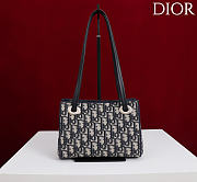 DIOR | Small Dior Promenade Shopping Bag Blue Dior Oblique Jacquard - 6