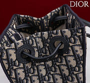 DIOR | Small Dior Promenade Shopping Bag Blue Dior Oblique Jacquard - 5