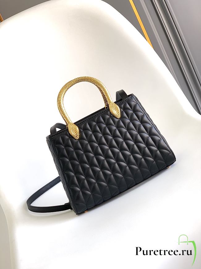 BVLGARI | Serpentine Duo Top Handle Bag In Black - 1