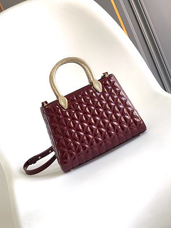 BVLGARI | Serpentine Duo Top Handle Bag In Burgundy