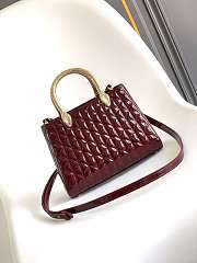 BVLGARI | Serpentine Duo Top Handle Bag In Burgundy - 6