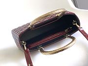 BVLGARI | Serpentine Duo Top Handle Bag In Burgundy - 3