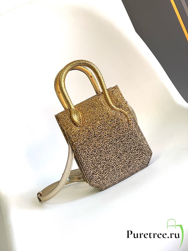 BVLGARI | Mini Crystal Dust Tote Shades Of Gold - 1
