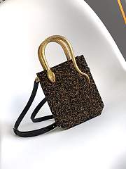 BVLGARI | Mini Crystal Dust Tote Shades Of Black Champagne Gold - 1