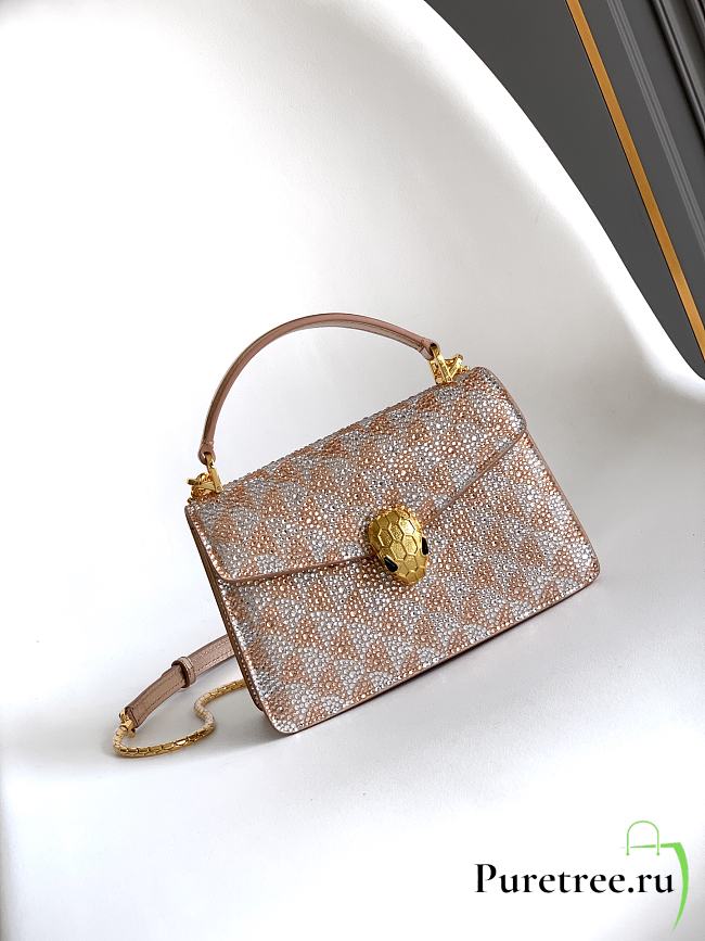 BVLGARI | Serpenti Forever Day-to-Night Shoulder Bag In Champagne - 1