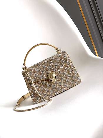 BVLGARI | Serpenti Forever Day-to-Night Shoulder Bag In Light Gold