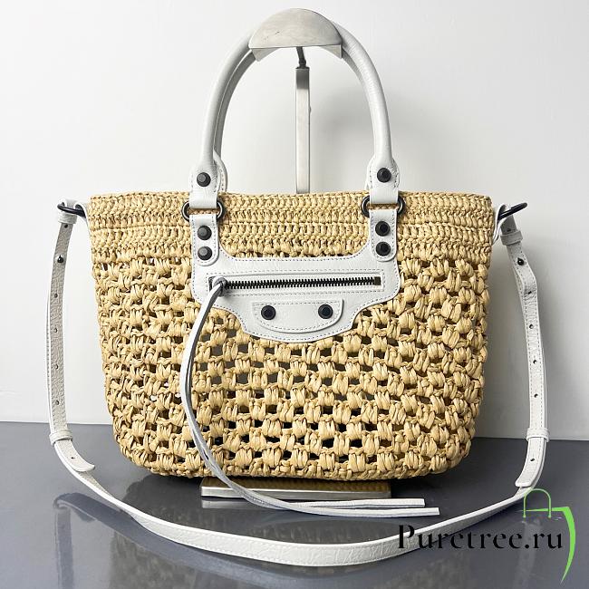 BALENCIAGA | Women's Le City Basket Small in Natural/white - 1