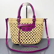 BALENCIAGA | Women's Le City Basket Small in Natural/purple - 1