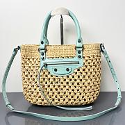 BALENCIAGA | Women's Le City Basket Small in Natural/mint - 1