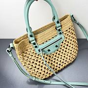 BALENCIAGA | Women's Le City Basket Small in Natural/mint - 4