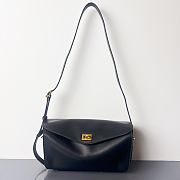 BALENCIAGA | Smooth Calfskin Medium Le 7 Shoulder Bag Black  - 1