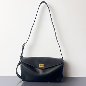 BALENCIAGA | Smooth Calfskin Medium Le 7 Shoulder Bag Black 