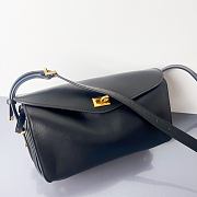 BALENCIAGA | Smooth Calfskin Medium Le 7 Shoulder Bag Black  - 3