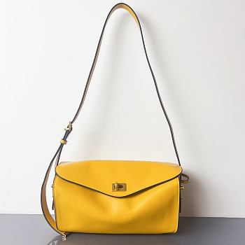 BALENCIAGA | Smooth Calfskin Medium Le 7 Shoulder Bag Yellow