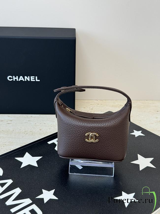 CHANEL | Super Mini lunchbox-style charm bag in brown - 1