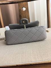 CHANEL | Grey Quilted Lambskin Mini Rectangular Flap Bag  - 6