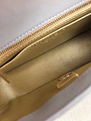 CHANEL | Grey Quilted Lambskin Mini Rectangular Flap Bag  - 5