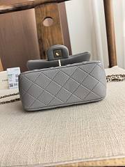 CHANEL | Grey Quilted Lambskin Nano Rectangular Flap Bag - 4