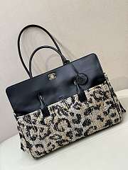 CHANEL | Small Shopping Bag Black & Cream Tweed - 4