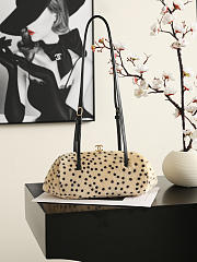 CHANEL | Pony Hair Cheetah Print Pretty CC Clutch With Strap Light Beige Black - 1