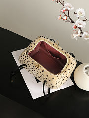 CHANEL | Pony Hair Cheetah Print Pretty CC Clutch With Strap Light Beige Black - 6