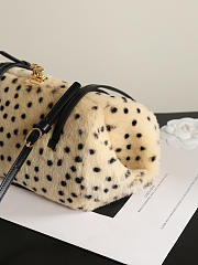 CHANEL | Pony Hair Cheetah Print Pretty CC Clutch With Strap Light Beige Black - 4