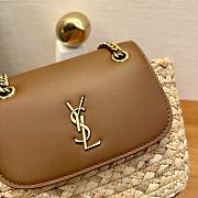 YSL | Mini Manon in raffia naturel and brick - 5