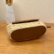 YSL | Mini Manon in raffia naturel and brick - 6
