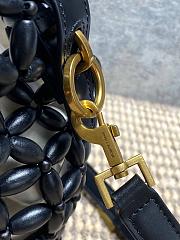 YSL | Le 5 A 7 Beaded Wood Hobo Bag Black - 5