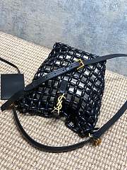 YSL | Le 5 A 7 Beaded Wood Hobo Bag Black - 2