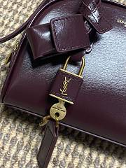 YSL | Burgundy Mini SAC DE JOUR boston in BOX SAINT LAURENT - 3