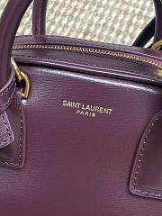 YSL | Burgundy Mini SAC DE JOUR boston in BOX SAINT LAURENT - 4