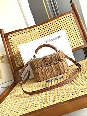 YSL | Mini Gaby Vanity Bag In Raffia - 4