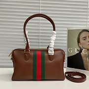 GUCCI | 28 Borsetto boston bag chestnut leather - 2