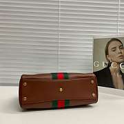 GUCCI | 28 Borsetto boston bag chestnut leather - 3