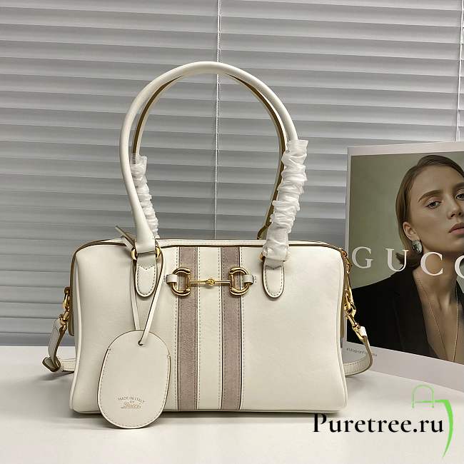 GUCCI | 28 Borsetto boston bag white leather - 1