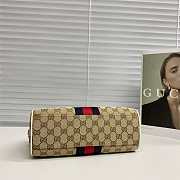 GUCCI | 28 Borsetto boston bag sand and white GG canvas - 2