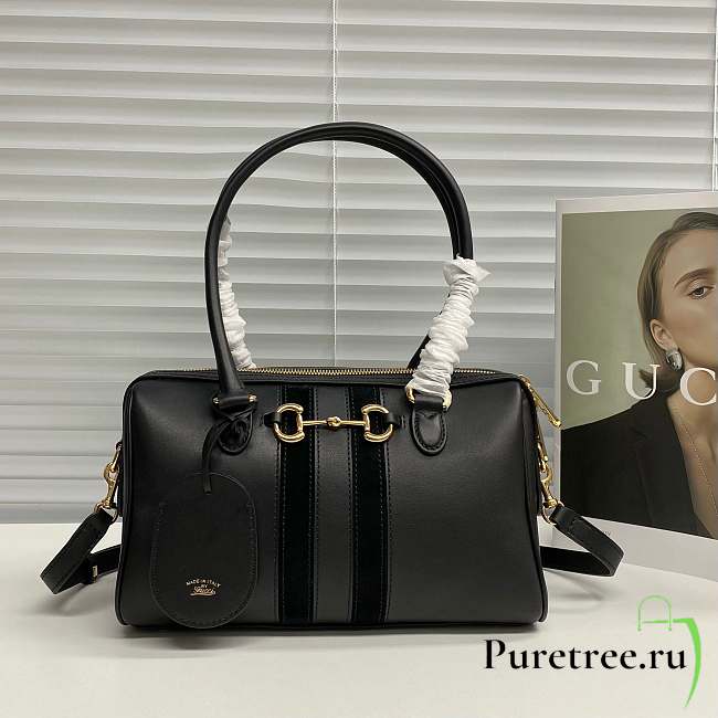 GUCCI | 28 Borsetto boston bag black leather - 1