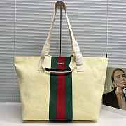 GUCCI | Positano medium tote bag Ivory washed-effect canvas - 1