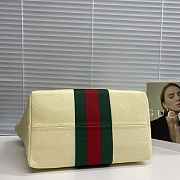 GUCCI | Positano medium tote bag Ivory washed-effect canvas - 3